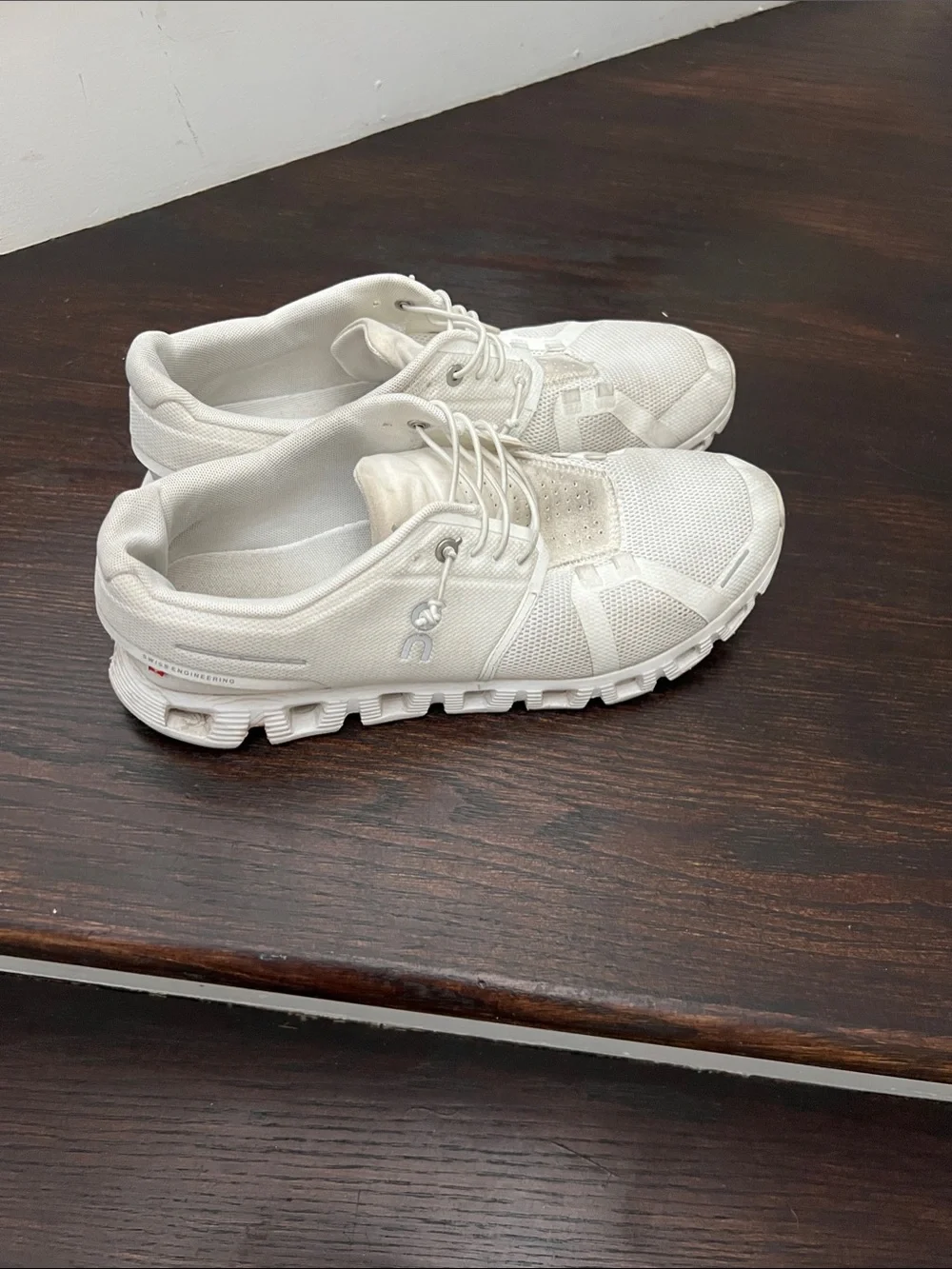 On Running White Mesh Runner Sneakers